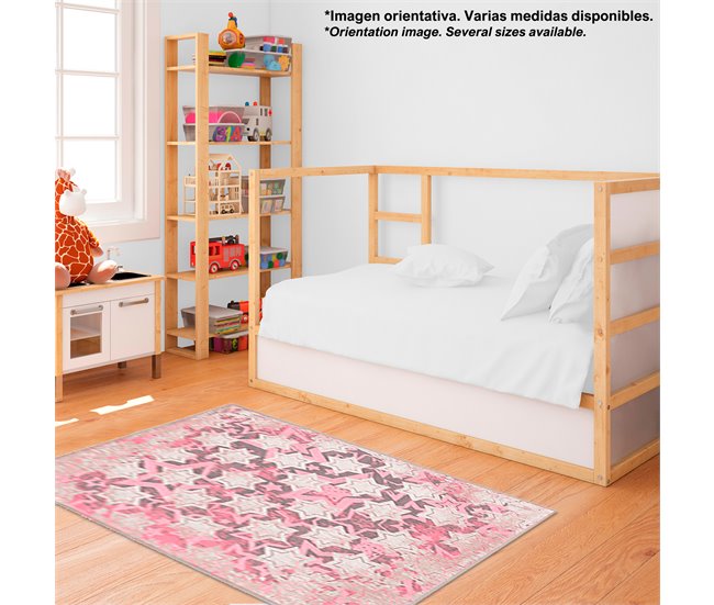 Alfombra De 120 X 180Cm 180x120 Rosa
