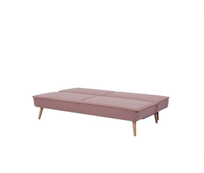 Sofá cama ROSI 3 plazas color rosa Rosa