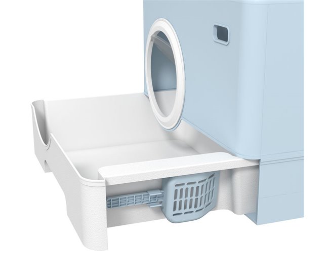 Arenero para Gatos PP PawHut, mascotas - accesorios para gatos Azul