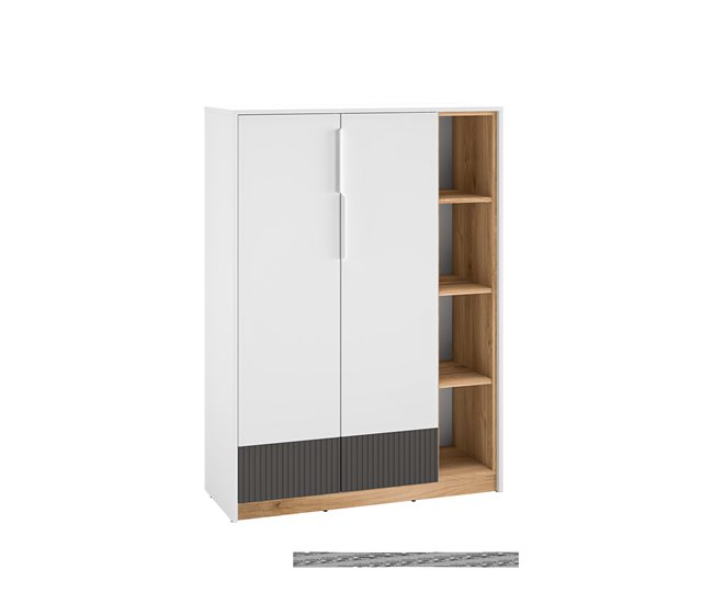 Armario bajo 2 puertas 1 cajón Ronan Blanco