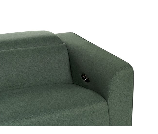 Beliani Sofá de 2 plazas Poliéster ULVEN Verde Oscuro