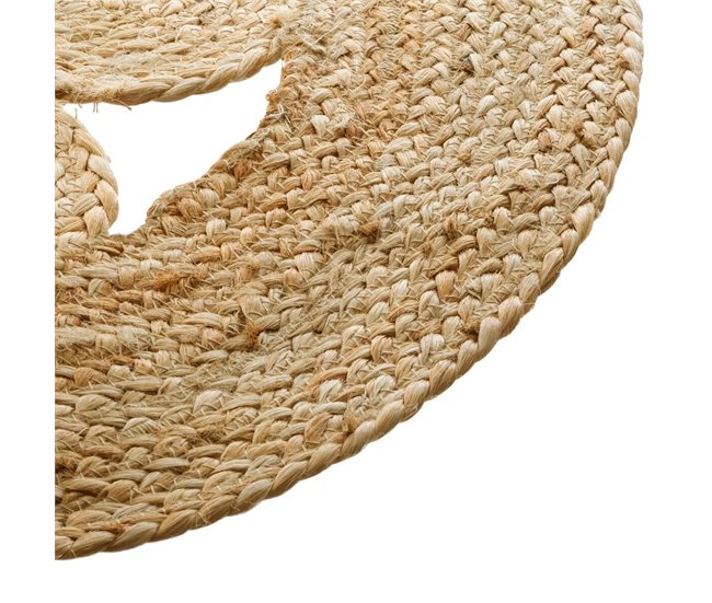 Alfombra Calada En Yute  D80Cm 80x80 Beige
