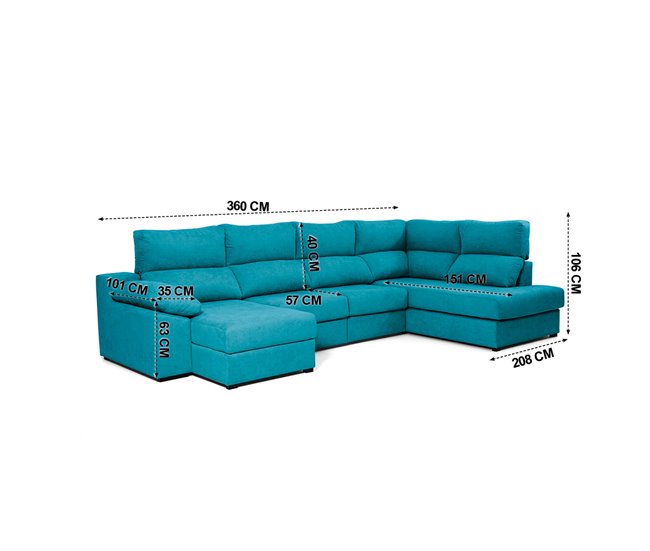 Rinconera con cama DEXTER Azul