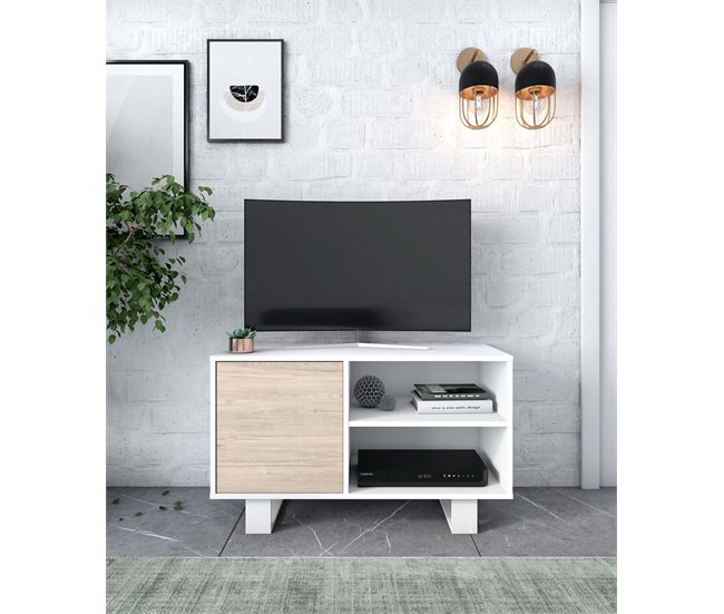 Conjunto de muebles  1Mueble TV100, 1 Mesa de Centro Blanco