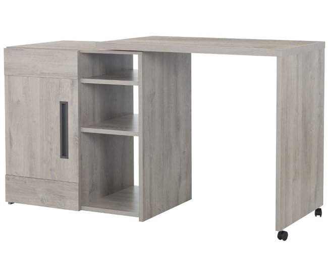 Mesa de cocina extensible y giratoria BOSTON Roble Gris