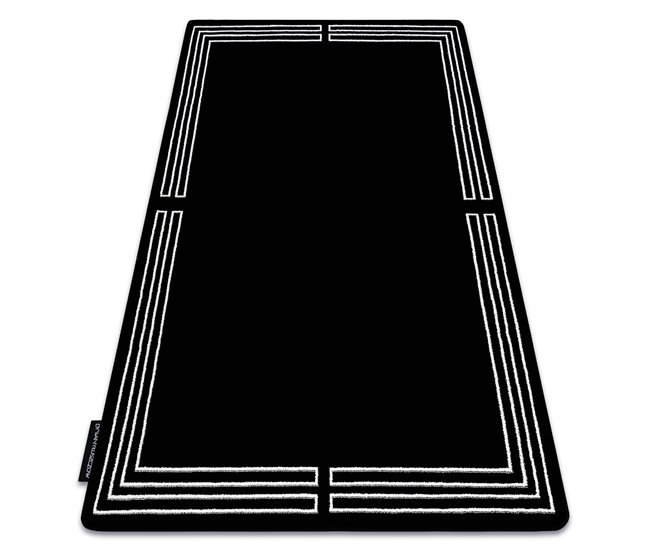 Alfombra HAMPTON Chick cuadro 80x150 Negro