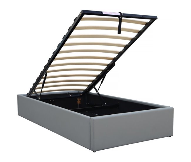 Cama individual de PVC con box Gris