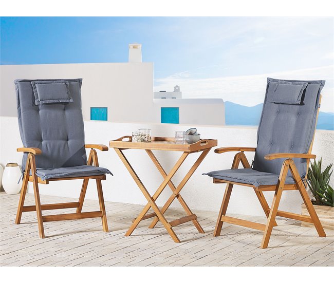 Beliani Conjunto bistro JAVA Marron