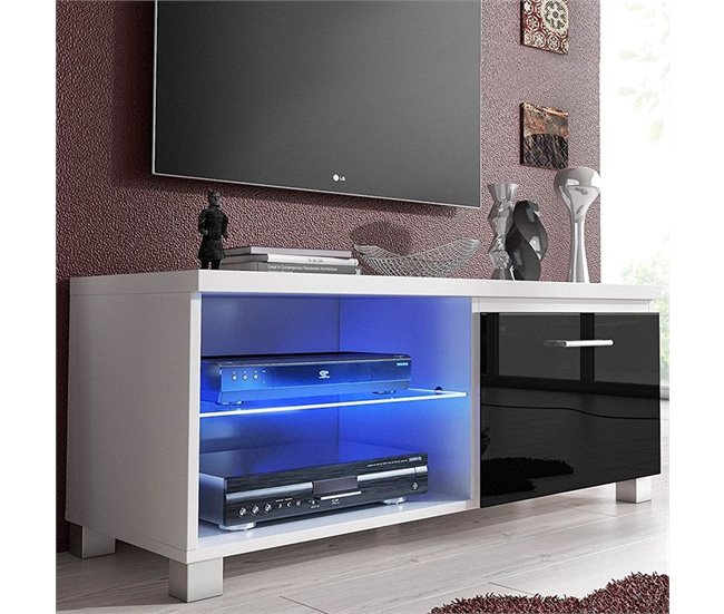 Mueble TV LED 100 Blanco/ Negro