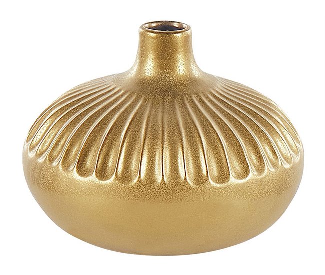 Beliani Jarrón decorativo CERCEI Dorado