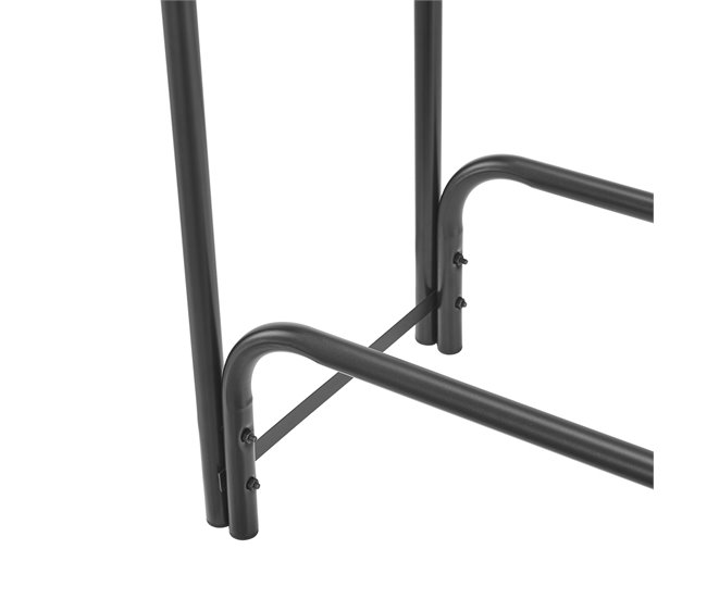 Soporte para leña Kwethluk acero Negro
