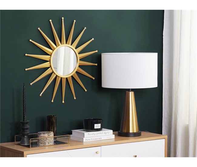 Beliani Espejo decorativo PERELLI Dorado