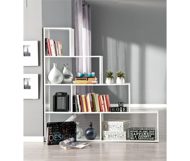Estantería de 6 huecos color Blanco STEP Blanco Brillo