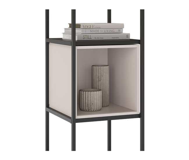 Estantería ANYA de 36cm negro y crema Negro/ Crema