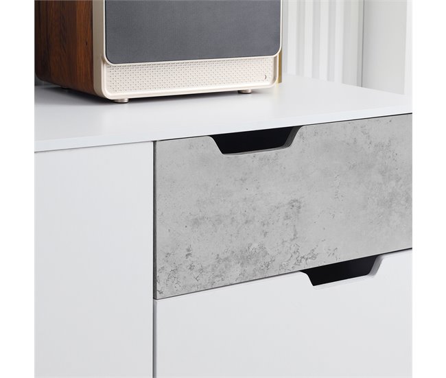 Aparador de Cocina Melamina de Madera, Pino HOMCOM 98 Gris