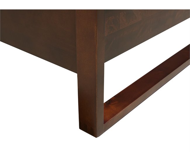 Beliani Cama con somier Madera de pino GIULIA 145x213 Marron