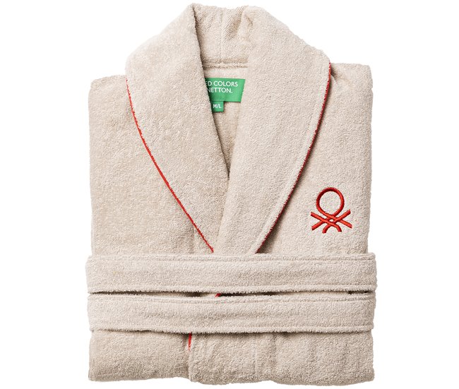Albornoz benetton 360 gsm 100% algodón Beige