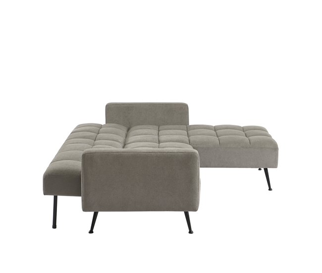 Chaise longue con cama FLO reversible 3 plazas gris Gris
