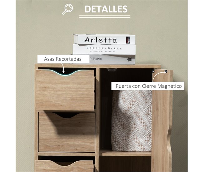 Armario de Salón Melamina de Madera HOMCOM 54 Marron