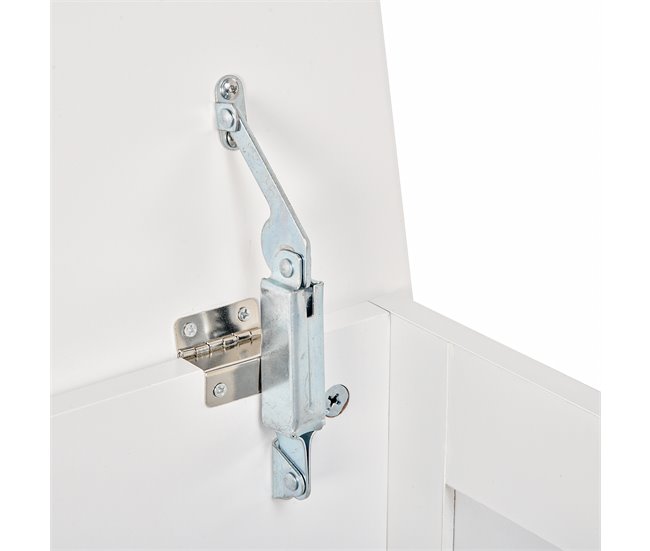 Otomana de Almacenaje Tablero de MDF HOMCOM 81 Blanco