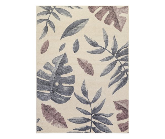 Alfombra HEOS 78428 Hojas de Monstera 120x170 Crema