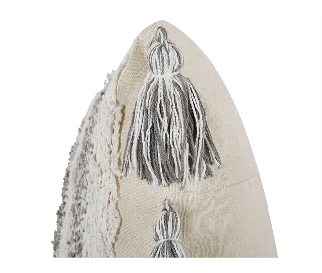Beliani Cojín decorativo HELICONIA Gris