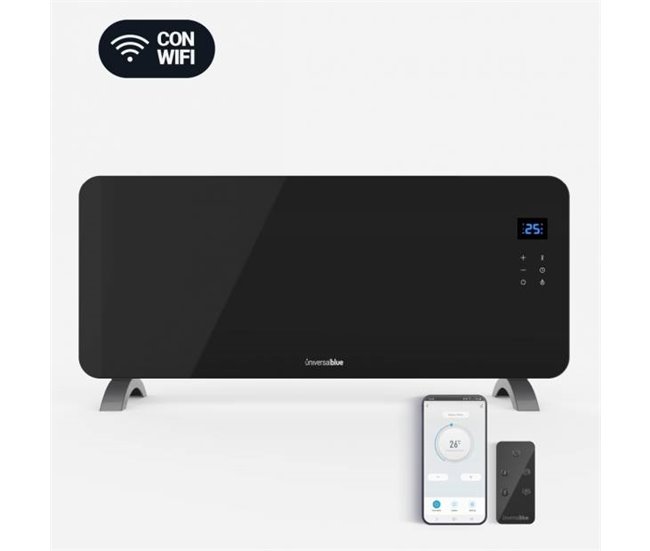 B Panel Calefactor de Cristal con WiFi W | UNIVERSALBLUE Negro