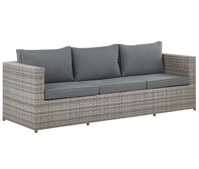 Beliani Conjunto de jardín SABBIA Gris Claro