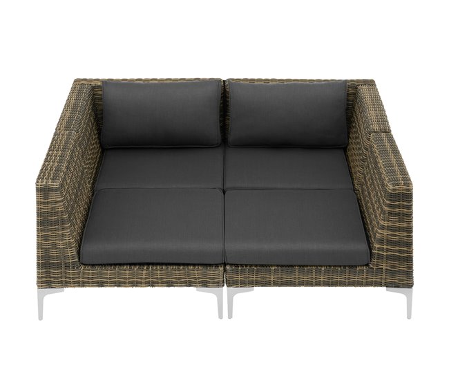 Pieza modular para conjunto de ratán Marron
