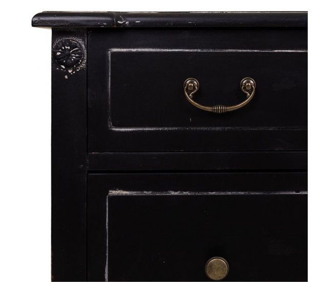 Cómoda de madera Negro