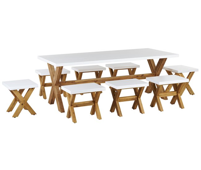 Beliani Conjunto de comedor OLBIA Blanco