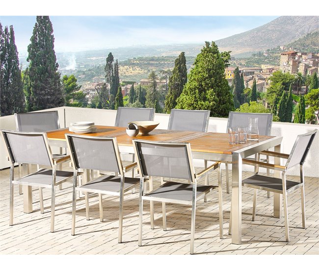 Beliani Conjunto de comedor GROSSETO Blanco