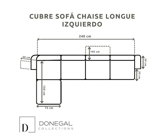 Funda Protectora de Sofá Acolchada Gris Claro