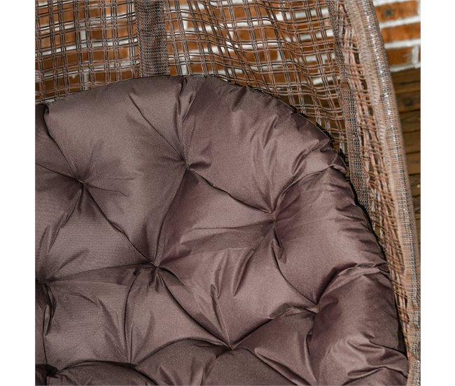 Silla Colgante Acero Marron