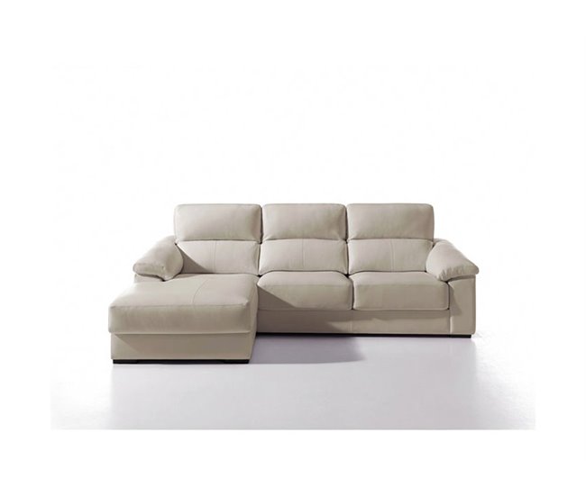 Chaise longue piel WILLY Beige