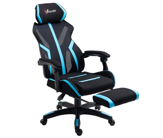 Silla de Oficina Espuma, Nylon, PP, Poliéster y PU Vinsetto Azul
