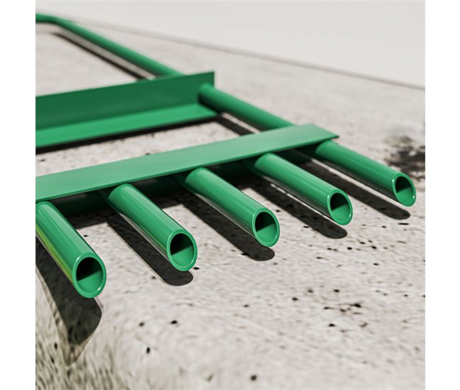 Aireador Púas Huecas Acero Outsunny Verde