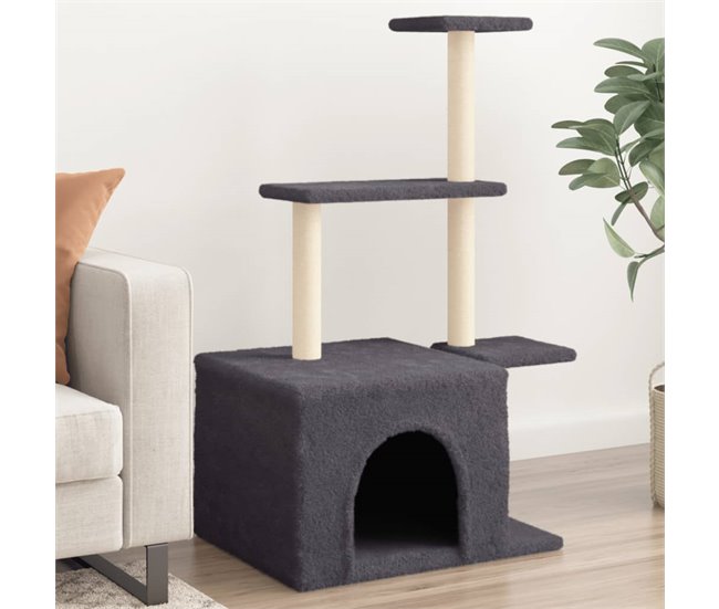 Árbol Para Gatos Gris Oscuro