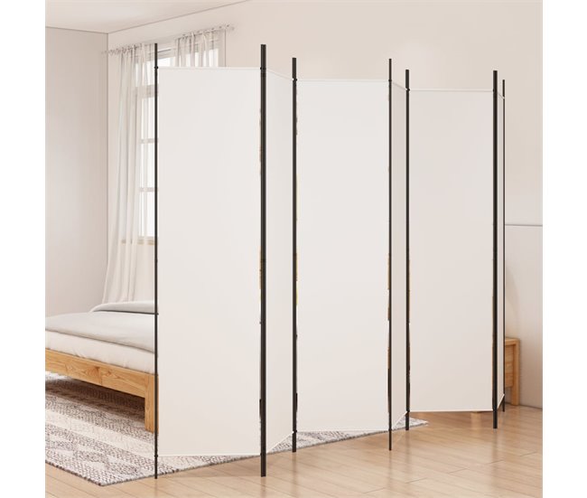 Biombo - Separador Divisor de 6 paneles Blanco