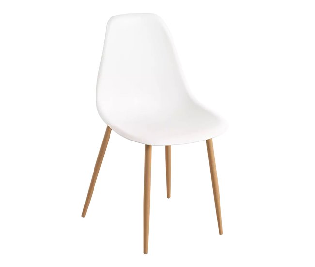 Acomoda Textil – Conjunto de 4 Sillas para Comedor Ergonómicas Blanco