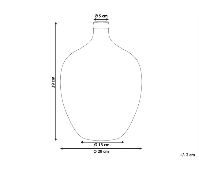 Beliani Jarrón para flores ROTI Azul Claro