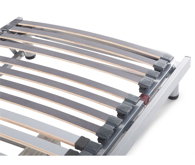Beliani Conjunto de 2 somieres articulados eléctricos Acero COMFORT Plateado