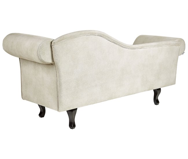 Beliani Chaise longue derecho Terciopelo LATTES Beige