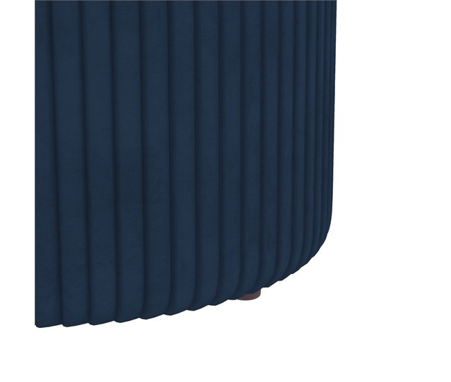 Taburete de Almacenaje Poliéster, Espuma HOMCOM Azul