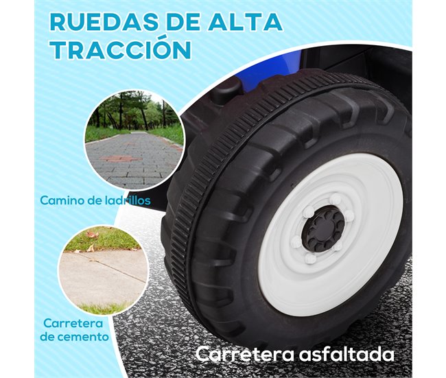 Coche Eléctrico Infantil PP, Metal HOMCOM Azul