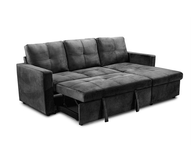Sofa Cama Chaise Longue Pau Gris Claro