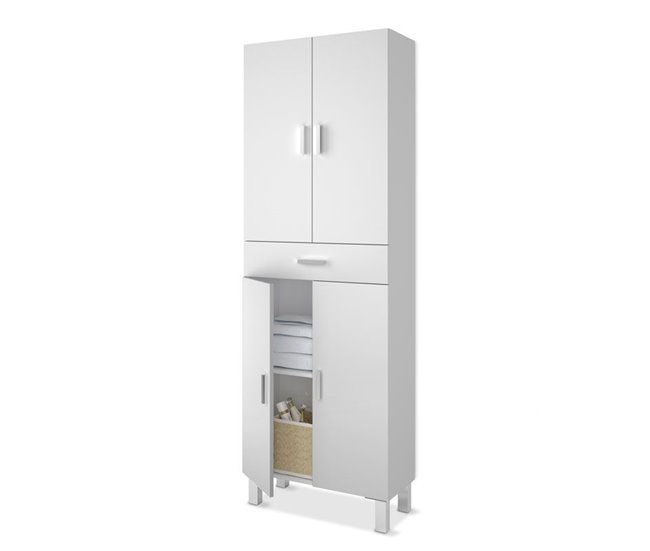 Columna de baño Aruba Blanco brillo Blanco