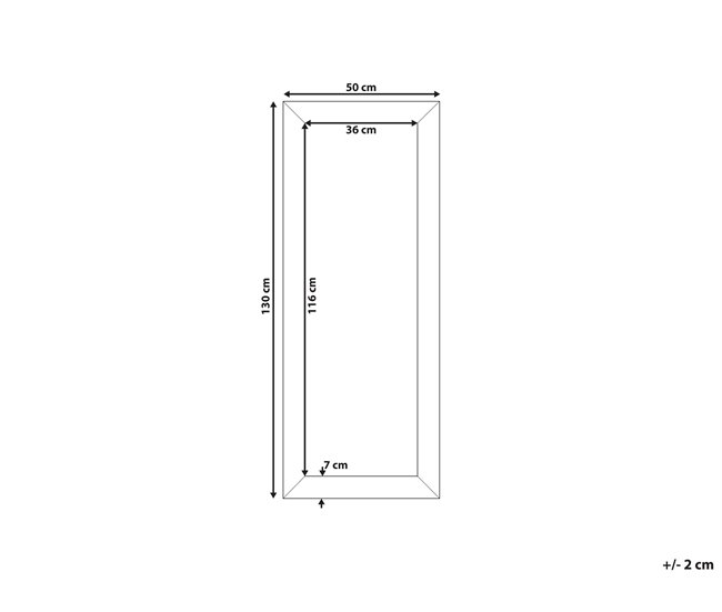 Beliani Espejo MARANS 50x2 Gris
