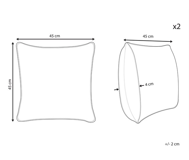Beliani Cojín decorativo LORALAI Multicolor