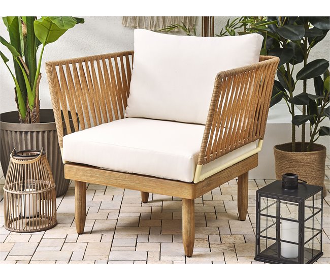 Beliani Conjunto longue CREMONA Blanco/ Beige